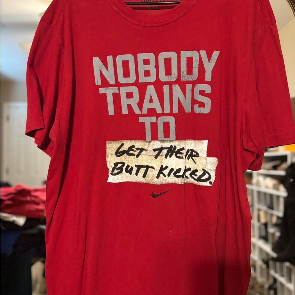 Nike Red Motivational Men's T-Shirt